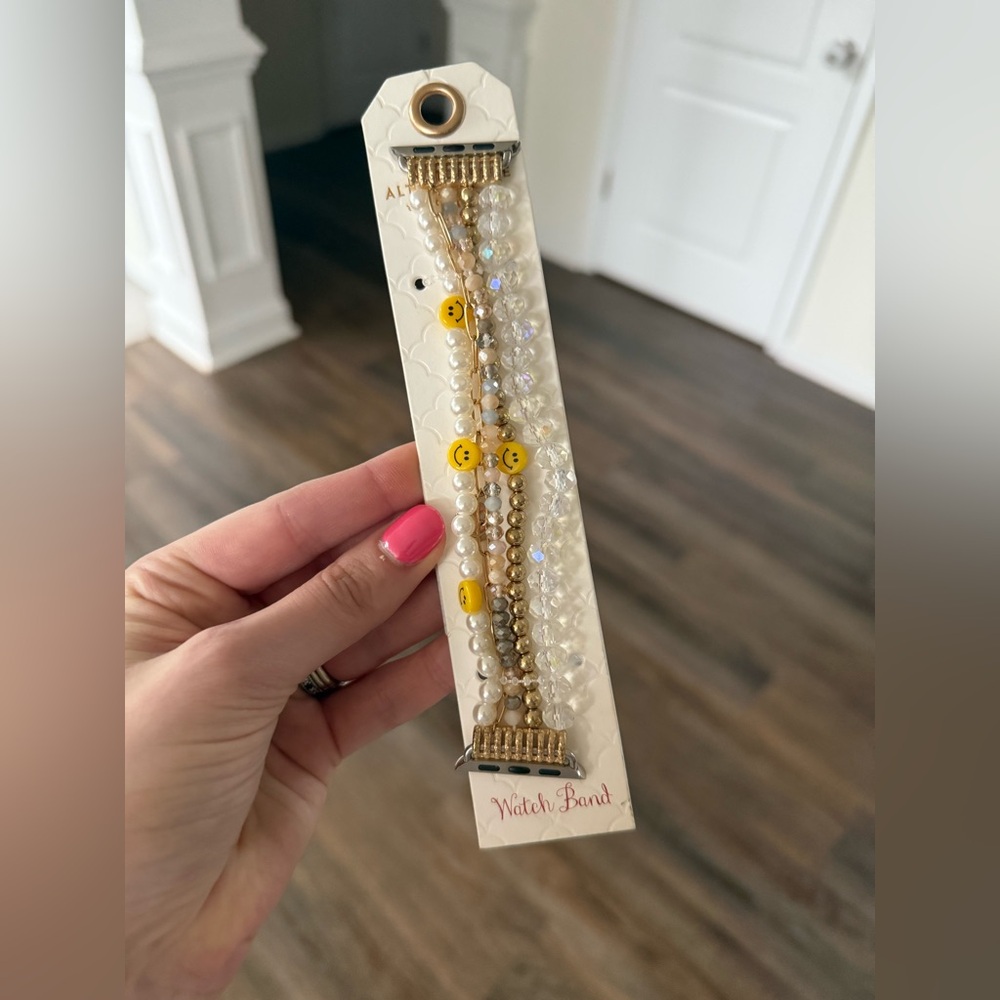 NWT - Altar'd State - Crystals and Smiley Face Apple Watch Band